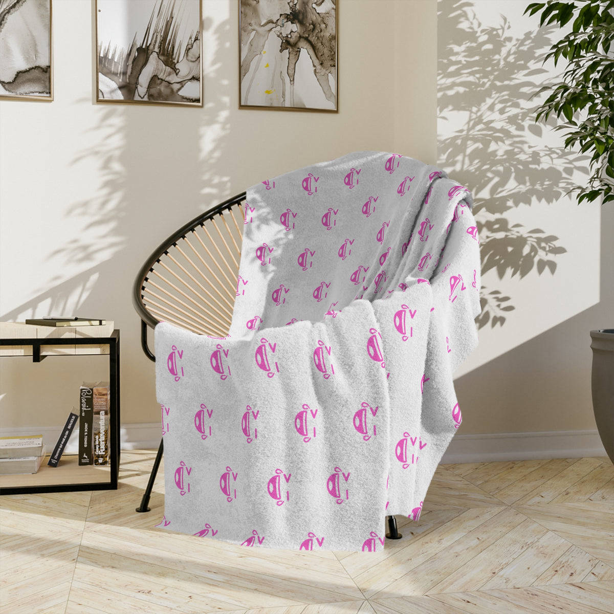 MemerDevs Pattern Velveteen Microfiber Blanket - Soft Cozy Throw for Nursery, Baby Shower & Everyday Comfort