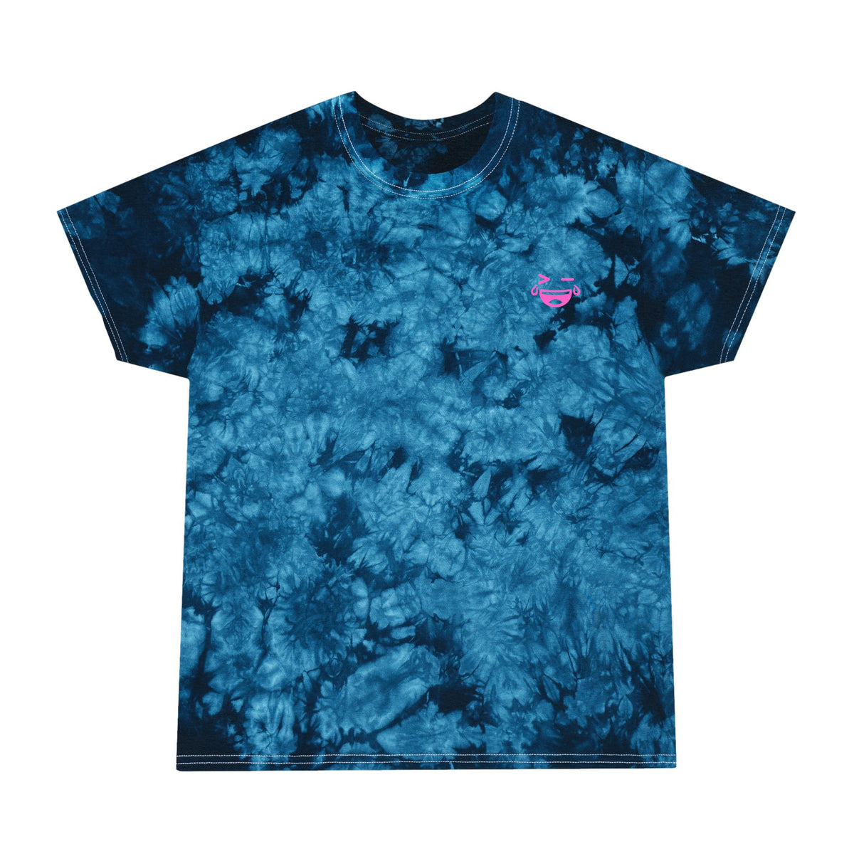 Crystal Blue Tie-Dye Tee - 'MemerDevs' Graphic T-Shirt