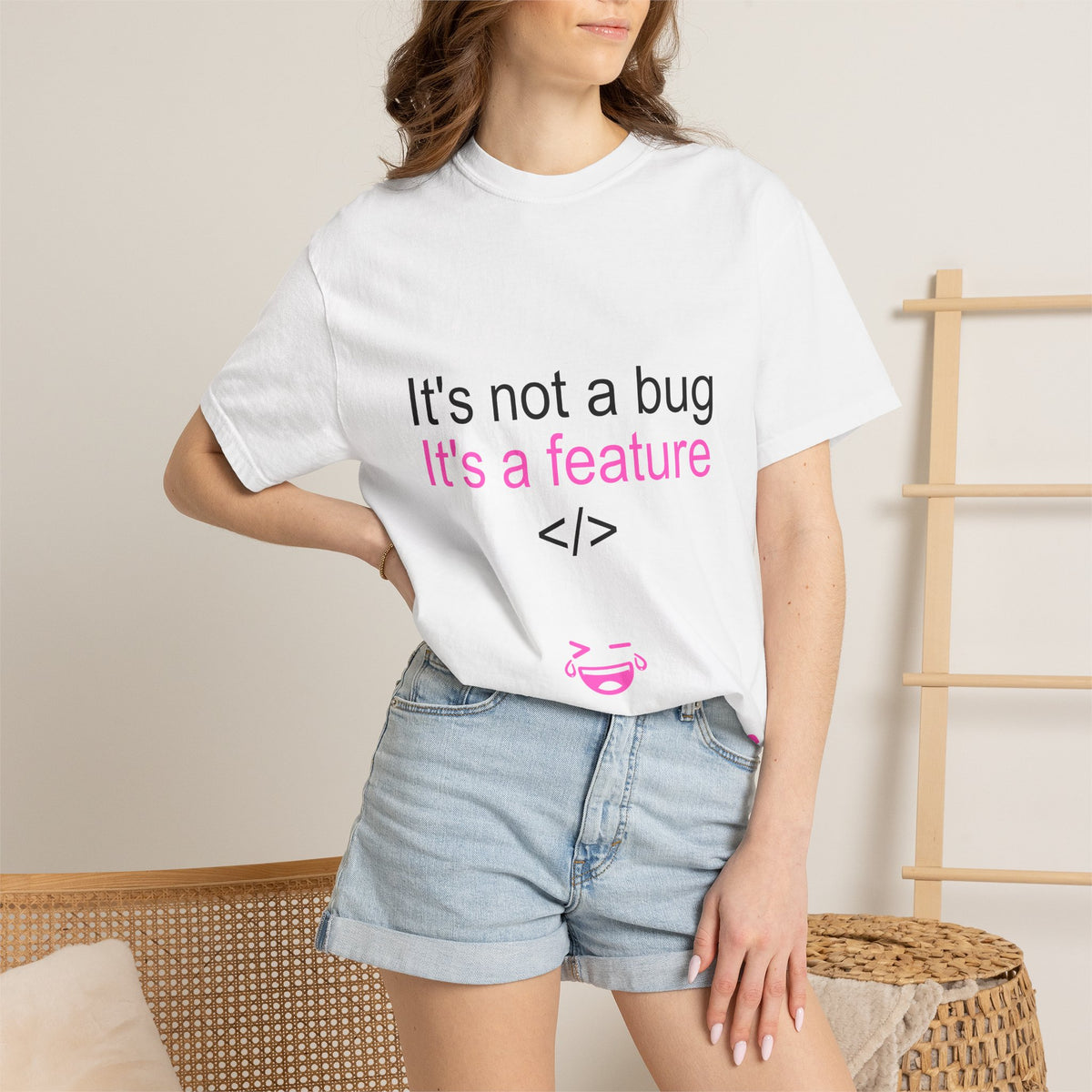 It's not a bug it's a feature T-shirt | MemerDevs coding tee