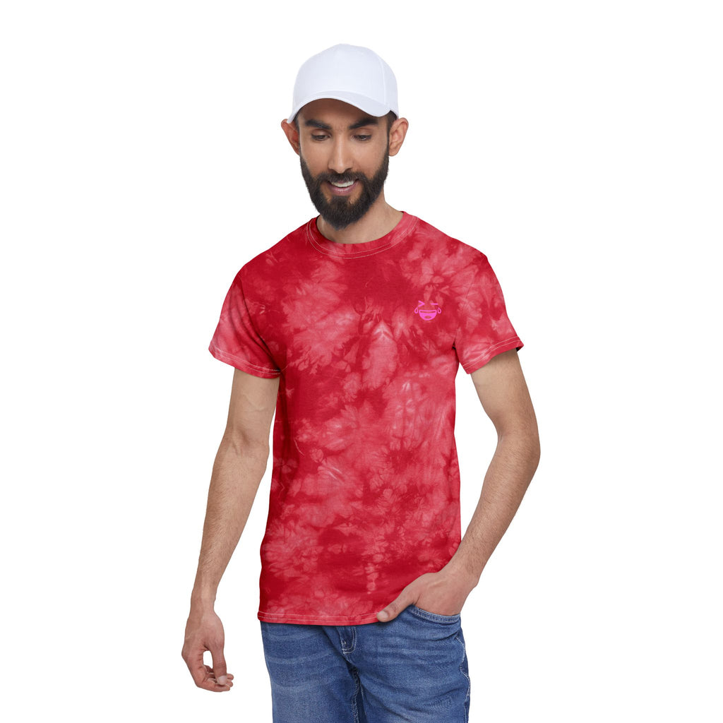 Crystal Blue Tie-Dye Tee - 'MemerDevs' Graphic T-Shirt