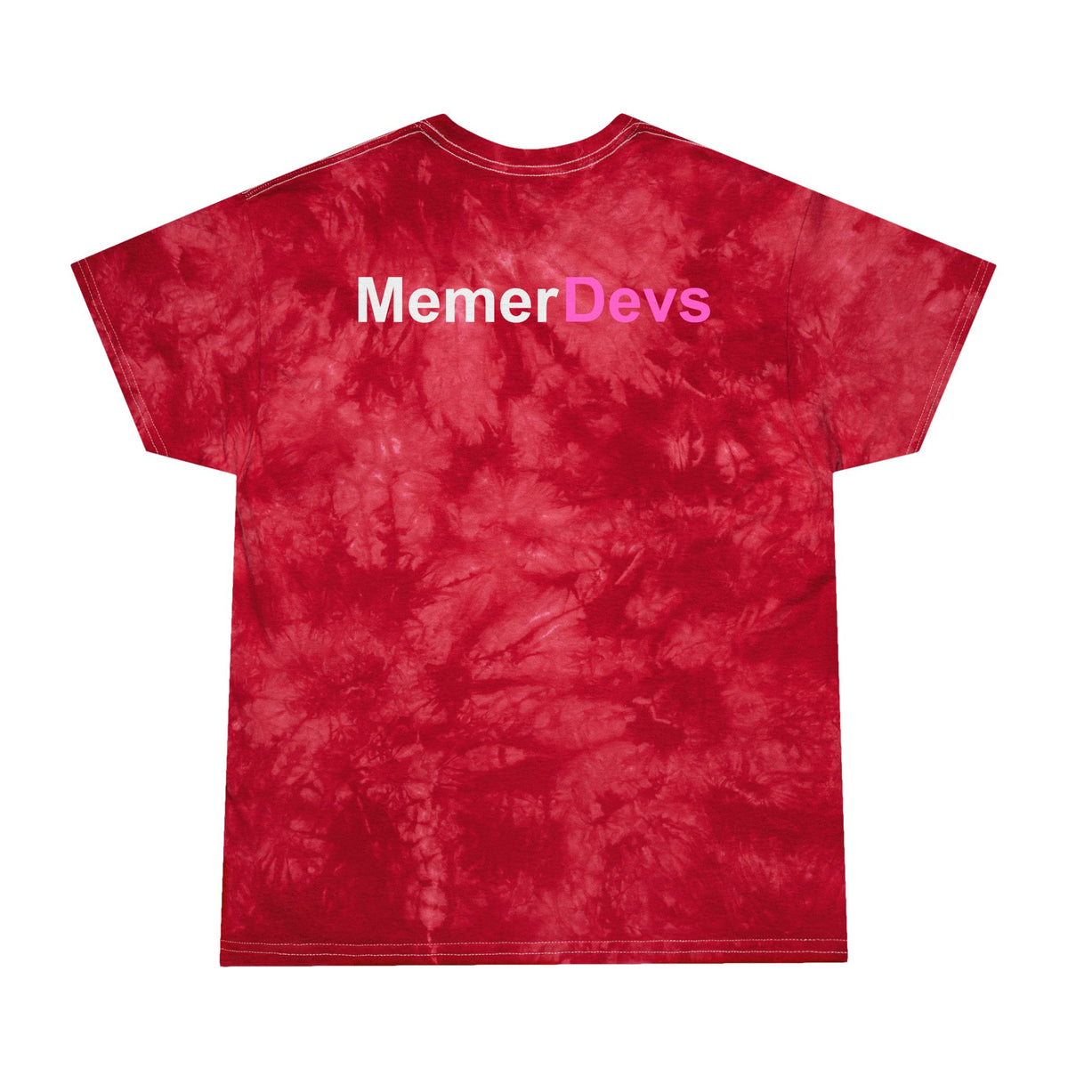 Crystal Blue Tie-Dye Tee - 'MemerDevs' Graphic T-Shirt